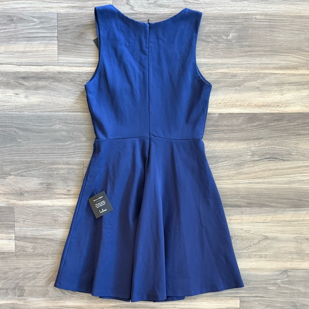 NWT Lulus Navy Blue Mini Dress Size M - Picture 5 of 10